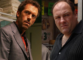 Hugh Laurie, James Gandolfini, House, The Sopranos Hugh Laurie, James Gandolfini, House, The Sopranos